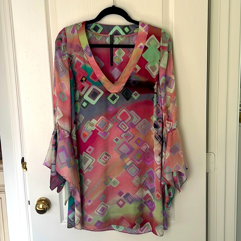 Abi Ferrin 100% Silk Mini Dress Size 6